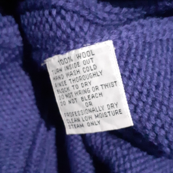 Fisherman 100%WOOL front zip cardigan Sweater, thick for winter - Picture 2 of 4